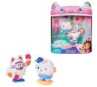 2-teiliges GABBY`S DOLLHOUSE Spielzeug-Set Cakey Cat und Cookie Bobby Figuren mit Accessoires Pink/Türkis/Bunt