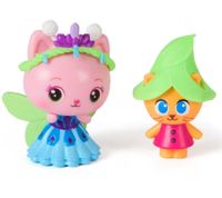 2-teiliges GABBY`S DOLLHOUSE Spielzeug-Set Queen Kitty Fairy und Kitty Gnome Figuren mit Accessoires Pink/Türkis/Bunt