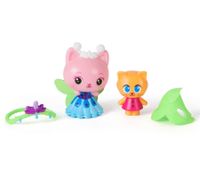 2-teiliges GABBY`S DOLLHOUSE Spielzeug-Set Queen Kitty Fairy und Kitty Gnome Figuren mit Accessoires Pink/Türkis/Bunt