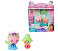 2-teiliges GABBY`S DOLLHOUSE Spielzeug-Set Queen Kitty Fairy und Kitty Gnome Figuren mit Accessoires Pink/Türkis/Bunt