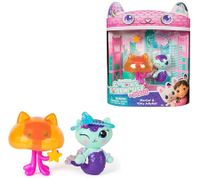 2-teiliges GABBY`S DOLLHOUSE Spielzeug-Set MerCat und Kitty Jellyfish Figuren mit Accessoires Pink/Türkis/Bunt