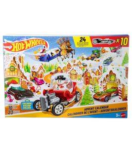 Hot Wheels Holiday Toy Calendar with 10 Vehicles (1:64 Scale) – Ages 3+ – Advent Calendar #9599306