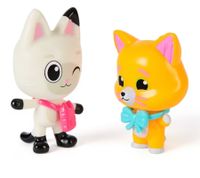 2-Piece GABBY'S DOLLHOUSE Toy Set: Pandy Paws & Chumsley Figures with Accessories – Pink/Turquoise/Multicolor