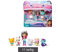 11-Piece GABBY'S DOLLHOUSE Toy Set – Cat-Venture Crew Pack: Dollhouse Accessories with Figures (Pink/Turquoise/Multicolor)
