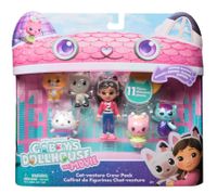 11-Piece GABBY'S DOLLHOUSE Toy Set – Cat-Venture Crew Pack: Dollhouse Accessories with Figures (Pink/Turquoise/Multicolor)