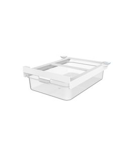 Rotho CAUMA Kühlschrankorganizer Schublade 2,6L Kühlschrankbox Frischebox 9556204 Transparent/Weiß
