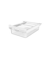 Rotho CAUMA Kühlschrankorganizer Schublade 2,6L Kühlschrankbox Frischebox 9556204 Transparent/Weiß