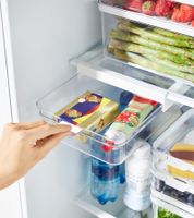 Rotho CAUMA Kühlschrankorganizer Schublade 2,6L Kühlschrankbox Frischebox 9556204 Transparent/Weiß