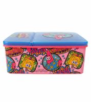 SpongeBob Schwammkopf Brotdose mit buntem Patrick Star-Motiv Brot-Aufbewahrungsbox ca. 1,4 Liter Rosa/Blau