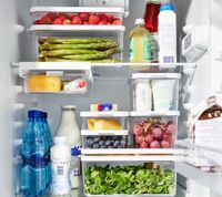Organizador para nevera Rotho CAUMA 1,15 litros – Caja de conservación apilable con tapa 9117980 – Transparente/Blanco