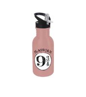 Botella de agua de Harry Potter – "Hogwarts Express" o "Back to Hogwarts" – Botella de acero inoxidable de 500 ml con diseño mágico (Rosa o Gris)