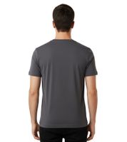 Eye-Catching Tom Tailor Men's T-Shirt – Cotton Sports Shirt with Logo Lettering 1037735 10899 Grey/Turquoise