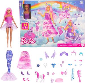 Calendario de Adviento Barbie 2025 con Muñeca - Calendario de Adviento Barbie Fantasía - Para mayores de 3 años - 9600909