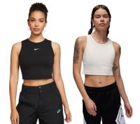 Débardeur court pour femme NIKE Sportswear Essentials ou Jordan avec logo – Haut de sport FB8279-0100 Noir ou DX4700-133 Blanc