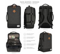 Worldpack Bestway Cabin Pro Daypack 54 cm Handgepäck-Rucksack mit 15" Laptopfach 50L Dunkelgrau oder Hellgrau