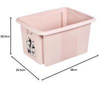 Boîte de rangement keeeper Karolina « Minnie Mouse » avec couvercle, empilable, 15 L, 9575785 Rose Nordique