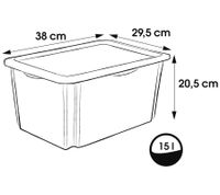 Boîte de rangement keeeper Karolina « Peppa Pig » avec couvercle, empilable, 15 L, 9575388, blanc/transparent
