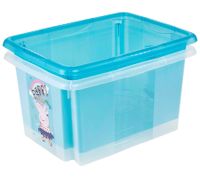 Boîte de rangement keeeper Karolina « Peppa Pig » avec couvercle, empilable, 15 L, 9575388, blanc/transparent