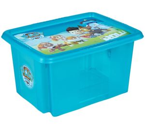 Boîte de rangement keeeper Karolina « Pat' Patrouille » avec couvercle, empilable, 15 L, 9574882, bleu/transparent