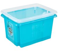 Boîte de rangement keeeper Karolina « Pat' Patrouille » avec couvercle, empilable, 15 L, 9574882, bleu/transparent