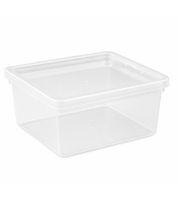 Lot de 5 boîtes de rangement Plast Team, capacité de 1,7 litre chacune, empilables avec couvercles, 8360926 Transparent/Blanc