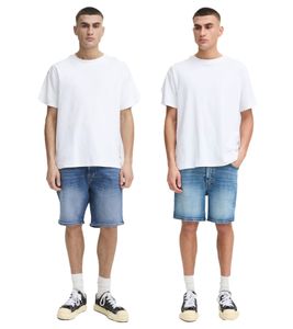 Clásicos pantalones cortos vaqueros para hombre SOLID SDRyan con remaches – Bermudas vaqueras 21108646 Azul