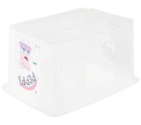Boîte de rangement keeeper Karolina « Peppa Pig » avec couvercle, empilable, 45 L, 9572190, blanc/transparent