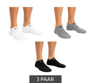 3 pares de calcetines unisex de algodón NIKE Everyday Cush, calcetines deportivos sencillos, calcetines de entrenamiento, calcetines de algodón, medias SX7673-964 Negro/Blanco/Gris