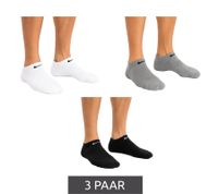 3 pares de calcetines unisex de algodón NIKE Everyday Cush, calcetines deportivos sencillos, calcetines de entrenamiento, calcetines de algodón, medias SX7673-964 Negro/Blanco/Gris