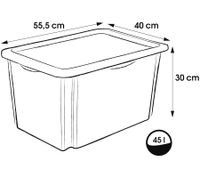 Boîte de rangement keeeper Karolina « Pat' Patrouille » avec couvercle, empilable, 45 L, 9575184, bleu/transparent