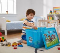 Boîte de rangement keeeper Karolina « Pat' Patrouille » avec couvercle, empilable, 45 L, 9575184, bleu/transparent
