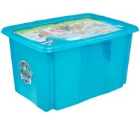 Boîte de rangement keeeper Karolina « Pat' Patrouille » avec couvercle, empilable, 45 L, 9575184, bleu/transparent