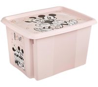 keeeper Karolina "Minnie Mouse" Storage Box with Lid – Stackable 30L Container (Item No. 9575086) – Nordic Pink