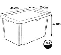 keeeper Karolina "Minnie Mouse" Storage Box with Lid – Stackable 30L Container (Item No. 9575086) – Nordic Pink