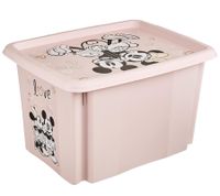 keeeper Karolina "Minnie Mouse" Storage Box with Lid – Stackable 30L Container (Item No. 9575086) – Nordic Pink
