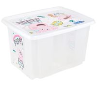 keeeper Aufbewahrungsbox Karolina "Peppa Pig" mit Deckel Stapel-Box 30L Vorratsbox 9576289 Weiß/Transparent