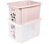 keeeper Aufbewahrungsbox Karolina "Peppa Pig" mit Deckel Stapel-Box 30L Vorratsbox 9576289 Weiß/Transparent