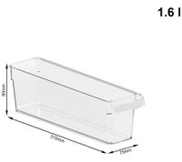 3er Set Rotho LOFT Kühlschrankorganizer Schublade 1,6 Liter, 3,1 Liter und 5 Liter Kühlschrankbox Frischebox 8346730 Transparent/Weiß