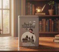 Harry Potter Vorratsdose „Hogwarts Express“ oder " Back to Hogwarts" 1500 ml Metall Aufbewahrungsdose mit Deckel Rosa oder Grau