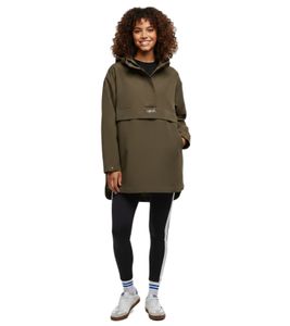 Giacca anorak impermeabile da donna AIMN dal taglio ampio e rilassato, colore Espresso Khaki