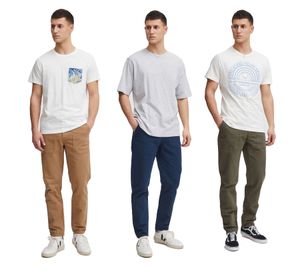 klassische BLEND Herren Hose mit Reißverschluss Baumwoll-Hose Freizeithose 20715567 in Braun, Blau oder Grün
