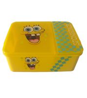 SpongeBob Schwammkopf Brotdose Brot-Aufbewahrungsbox ca. 1,4 Liter Lunchbox mit Patrick Star-Motiv in Rosa/Blau oder mit SpongeBob-Motiv Gelb