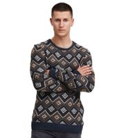 Maglione girocollo da uomo BLEND Classic in maglia fine 20715873 Beige scuro, Blu o Beige chiaro