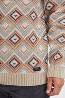 Maglione girocollo da uomo BLEND Classic in maglia fine 20715873 Beige scuro, Blu o Beige chiaro