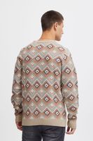 Maglione girocollo da uomo BLEND Classic in maglia fine 20715873 Beige scuro, Blu o Beige chiaro