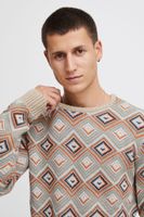 Maglione girocollo da uomo BLEND Classic in maglia fine 20715873 Beige scuro, Blu o Beige chiaro