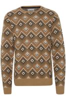Maglione girocollo da uomo BLEND Classic in maglia fine 20715873 Beige scuro, Blu o Beige chiaro