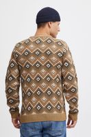 Maglione girocollo da uomo BLEND Classic in maglia fine 20715873 Beige scuro, Blu o Beige chiaro