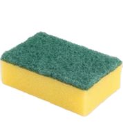 Confezione da 128 spugnette abrasive Spontex con protezione antigrasso, ideali per la pulizia e il lavaggio di piatti (codice articolo 7724483, giallo/verde)
