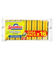 Confezione da 128 spugnette abrasive Spontex con protezione antigrasso, ideali per la pulizia e il lavaggio di piatti (codice articolo 7724483, giallo/verde)